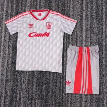 1989-1991 Liverpool Away Kids Retro Soccer Jersey+Shorts