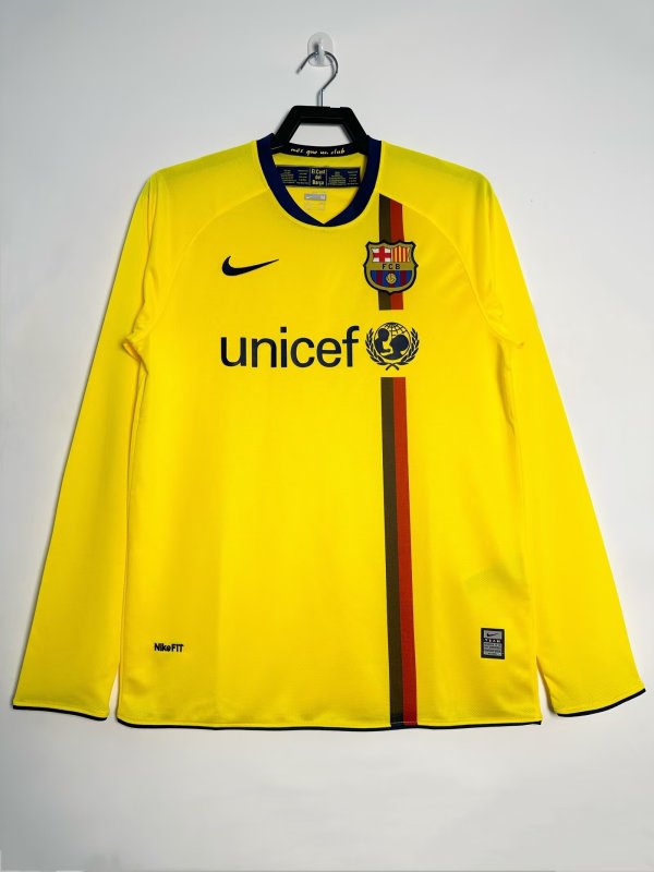 2008-2009 Barcelona Away Adult Retro LS Soccer Jersey