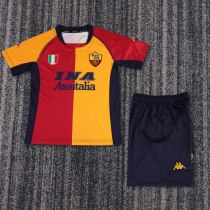 2000-2001 AS Roma Home Kids Retro Soccer Jersey+Shorts