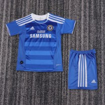 2011-2012 Chelsea Champions League Version Home Kids Retro Soccer Jersey+Shorts