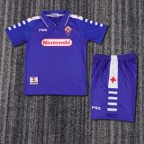1998 Fiorentina Home Kids Retro Soccer Jersey+Shorts