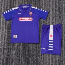 1998 Fiorentina Home Kids Retro Soccer Jersey+Shorts