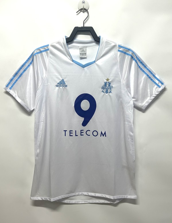 2002-2003 Olympique de Marseille Home Adult Retro Soccer Jersey