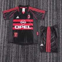 1998-1999 AC Milan Third Kids Retro Soccer Jersey+Shorts