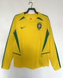 2002 Brazil Home Adult Retro LS Soccer Jersey