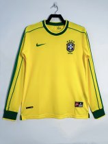 1998 Brazil Home Adult Retro LS Soccer Jersey