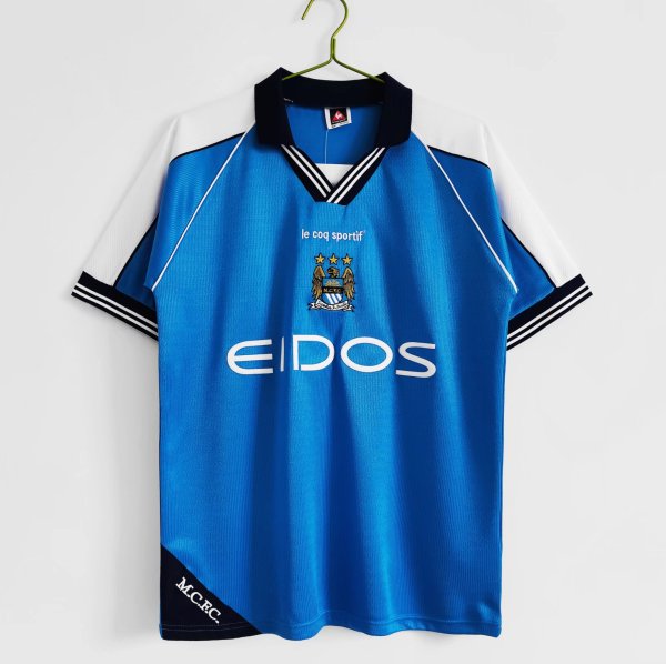 1999-2001 Man City Home Adult Retro Soccer Jersey