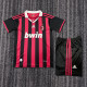 2009-2010 AC Milan Home Kids Retro Soccer Jersey+Shorts