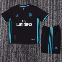 2017-2018 Real Madrid Away Kids Retro Soccer Jersey+Shorts