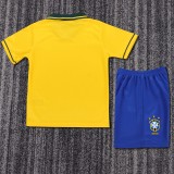 1994 Brazil Home Kids Retro Soccer Jersey+Shorts