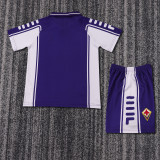 1999-2000 Fiorentina Home Kids Retro Soccer Jersey+Shorts