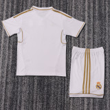 2011-2012 Real Madrid Home Kids Retro Soccer Jersey+Shorts