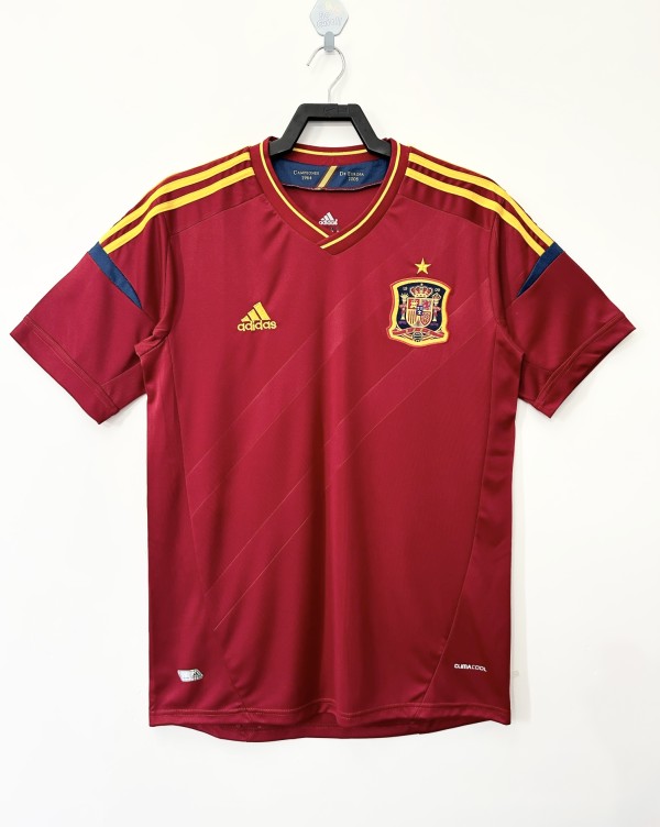 2012 Spain Home Adult Retro Soccer Jersey