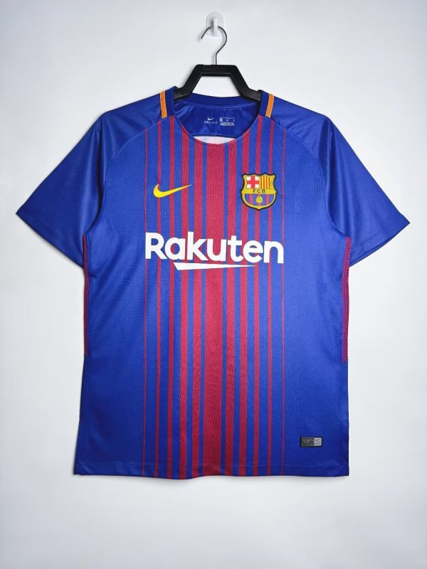 2017-2018 Barcelona Home Adult Retro Soccer Jersey