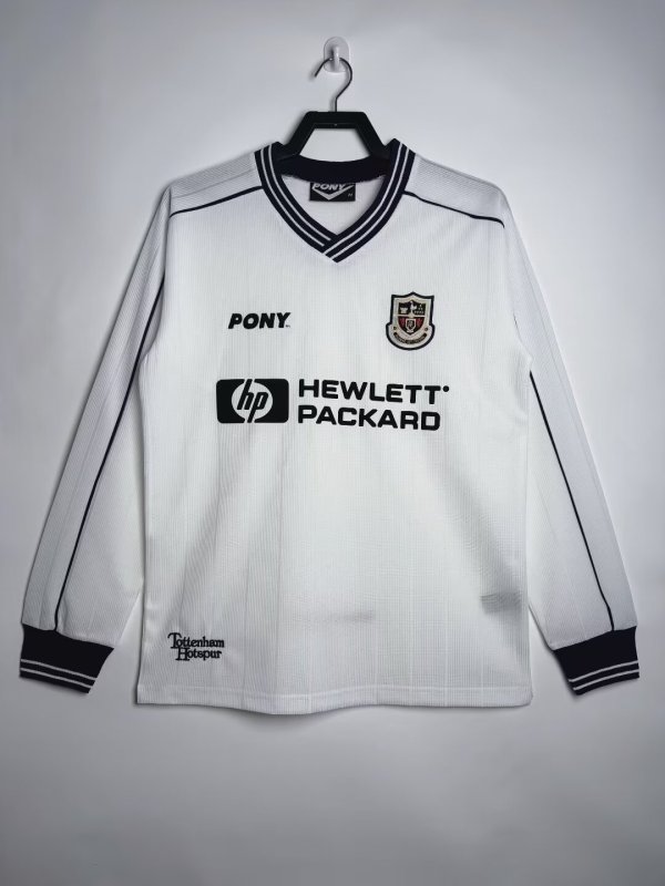 1997-1999 Tottenham Hotspur Home Adult Retro LS Soccer Jersey