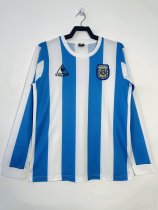 1986 Argentina Home Adult Retro LS Soccer Jersey