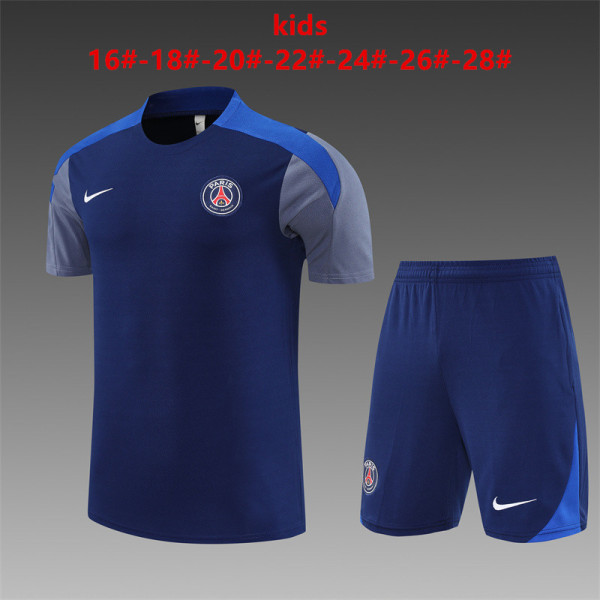 25/26 PSG Kids Training Jersey+Shorts Suit