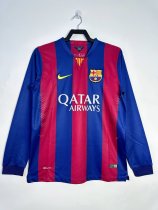 2014-2015 Barcelona Home Adult Retro LS Soccer Jersey