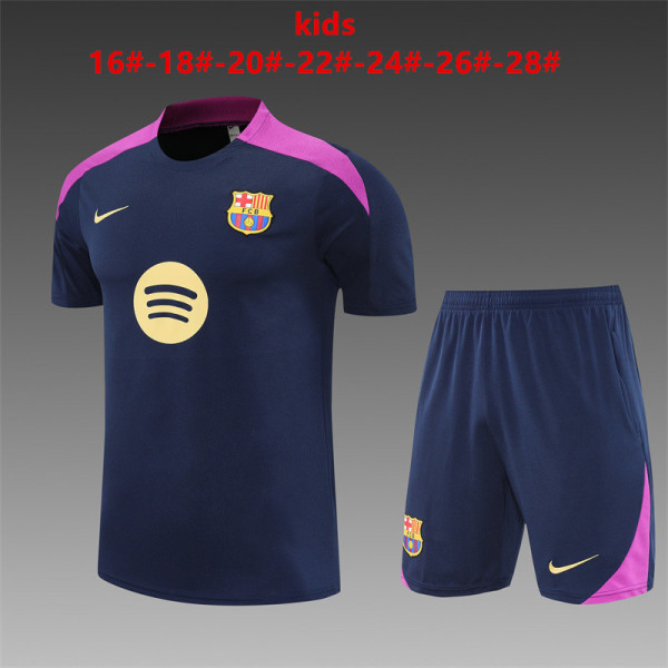 25/26 Barcelona Kids Training Jersey+Shorts Suit
