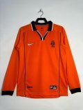 1998 Netherlands Home Adult Retro LS Soccer Jersey