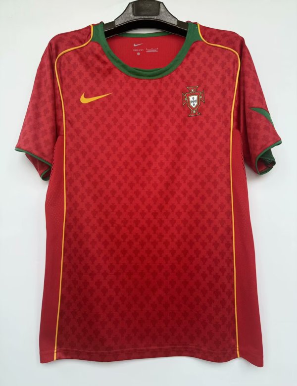 2004 Portugal Home Adult Retro Soccer Jersey