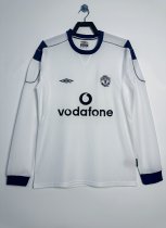 2001-2002 Man United Away Adult Retro LS Soccer Jersey