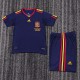2010 Spain Away Kids Retro Soccer Jersey+Shorts