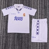 1994-1996 Real Madrid Home Kids Retro Soccer Jersey+Shorts