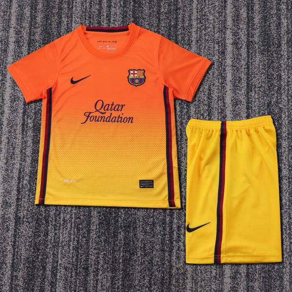 2012-2013 Barcelona Away Kids Retro Soccer Jersey+Shorts