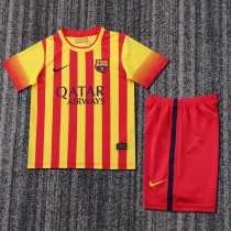2013-2014 Barcelona Away Kids Retro Soccer Jersey+Shorts