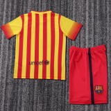 2013-2014 Barcelona Away Kids Retro Soccer Jersey+Shorts
