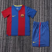 2006-2007 Barcelona Home Kids Retro Soccer Jersey+Shorts