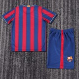 2009-2010 Barcelona Home Kids Retro Soccer Jersey+Shorts