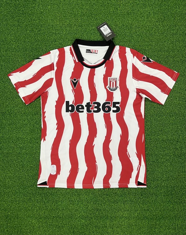 25/26 Stoke City Home Adult Soccer Jersey