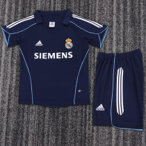 2005-2006 Real Madrid Away Kids Retro Soccer Jersey+Shorts