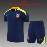 25/26 Atletico Madrid Kids Training Jersey+Shorts Suit