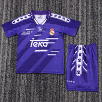 1994-1996 Real Madrid Away Kids Retro Soccer Jersey+Shorts