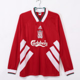 1993-1995 Liverpool Home Adult Retro LS Soccer Jersey