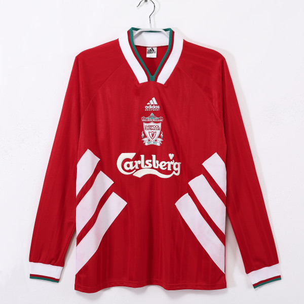 1993-1995 Liverpool Home Adult Retro LS Soccer Jersey