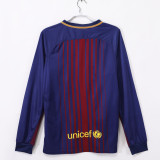 2017-2018 Barcelona Home Adult Retro LS Soccer Jersey