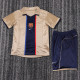 2001-2002 Barcelona Away Kids Retro Soccer Jersey+Shorts