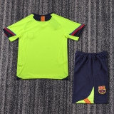 2005-2006 Barcelona Away Kids Retro Soccer Jersey+Shorts