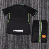 1998 Man United Third Kids Retro Soccer Jersey+Shorts