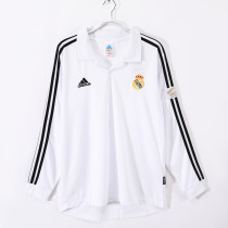 2002-2003 Real Madrid Home Adult Retro LS Soccer Jersey