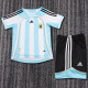 2006-2007 Argentina Home Kids Retro Soccer Jersey+Shorts