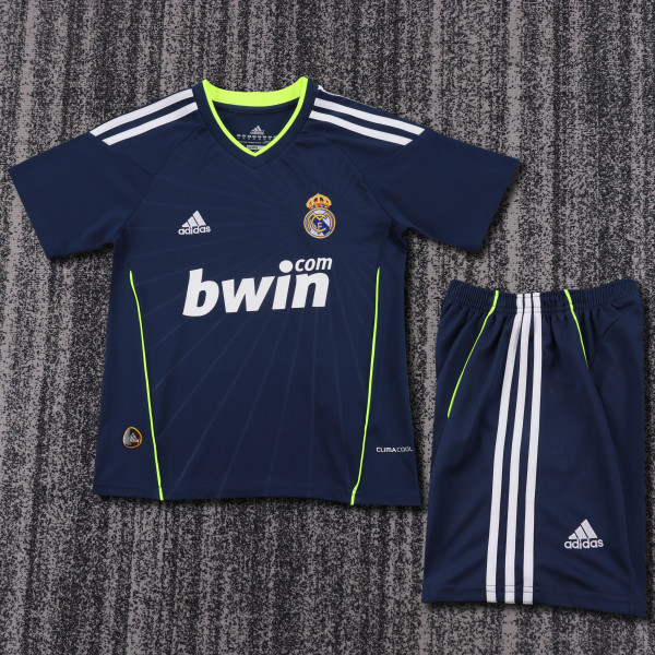 2010-2011 Real Madrid Away Kids Retro Soccer Jersey+Shorts