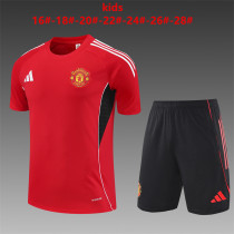 25/26 Man United Kids Training Jersey+Shorts Suit