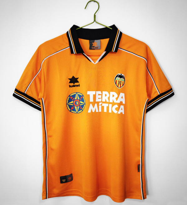 1999-2000 Valencia Away Adult Retro Soccer Jersey
