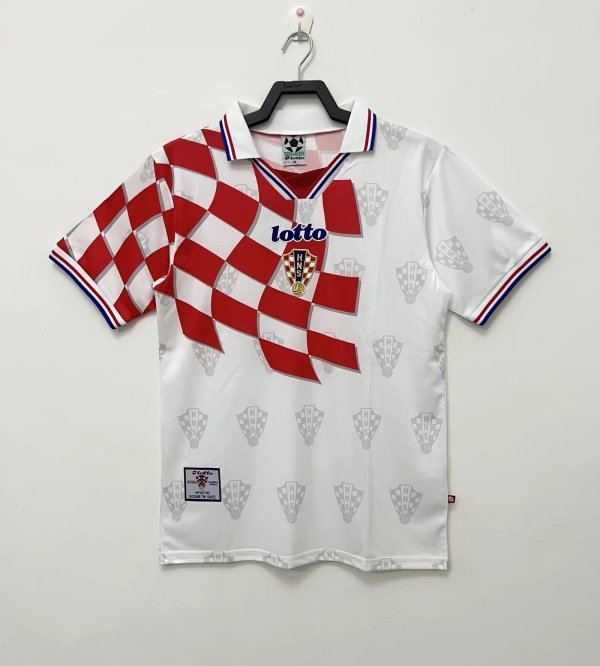 1998 Croatia Home Adult Retro Soccer Jersey