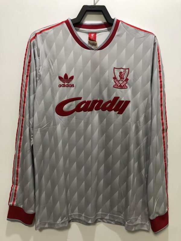 1989-1991 Liverpool Away Adult Retro LS Soccer Jersey